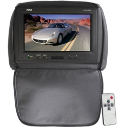 Pyle PL90HRBK Adjustable Black Headrest/ Built-In 9'' TFT-LCD Monitor with IR