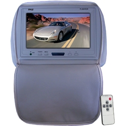 Pyle PL90HRGR Adjustable Gray Headrest/ Built-In 9'' TFT-LCD Monitor with IR