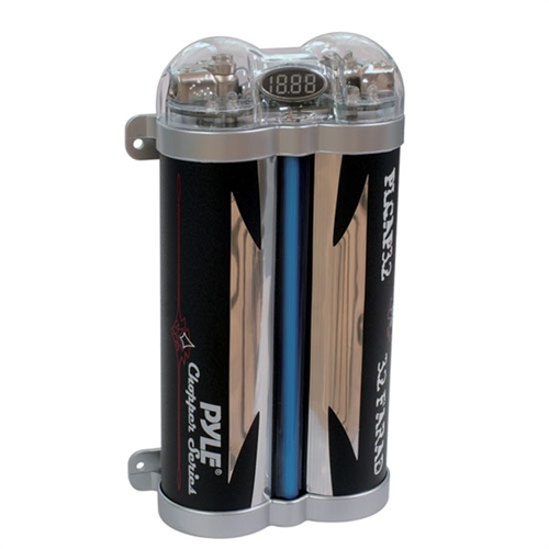 Pyle PLCAP3.2 3.2 Farad Dual Link Capacitor w/Blue Neon