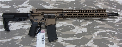 POF USA GEN 4 P415 EDGE 16.5" Burnt bronze cerakote finish, 5.56mm with E2 extraction, Patriot Ordnance Factory gas piston rifles in stock. SKU 01145