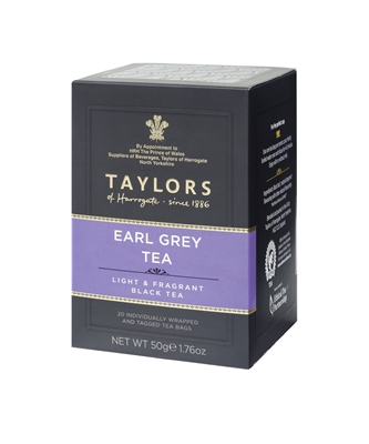 Taylors of Harrogate Earl Grey - 20  Wrapped Tea Bags