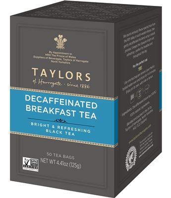 Taylors of Harrogate Decaffeinated Breakfast - 50 Tea Bags