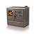 Tim Sistem North Hydro Wood Cookstove-Black with Hydronic Boiler System - Used for Central Heating