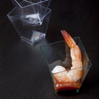 Emi-Yoshi Emi-631 2oz Notion Twist Disposable Plastic Clear Twist Cube Cups