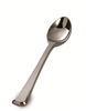 50 Mini 4" Disposable Plastic Silver Tasting Spoons