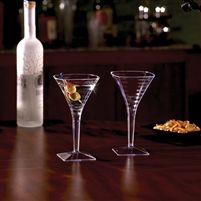 Emi-Yoshi Emi-Smtg8 Square 8 oz Large Disposable Plastic Martini Glasses