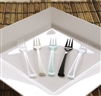 50 Mini 4" Disposable Plastic Tasting Forks