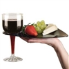 EMI-Yoshi Emi-Trbp9 Disposable Plastic 9" Triangle Cocktail Buffet Plates With Wine Cup Holder