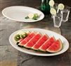 Emi-Yoshi Oval EMI-1116 11" by 16" Disposable Heavy Weight Plastic Serving Trays