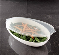 Emi-Yoshi Small Oval Salad Serving 32oz Bowl Lids