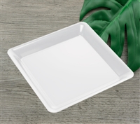 Emi-Yoshi Emi-711 10.75" Conserve Square Tray Disposable Plastic Serving Trays Unbreakable Trays