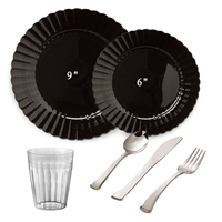 Scalloped Full Party Package Black