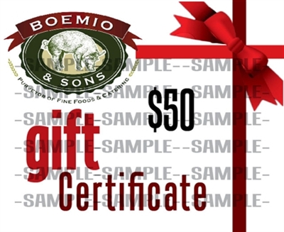 $50.00 GIFT CERTIFICATE - Boemio's Market