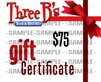 $75.00 GIFT CERTIFICATE