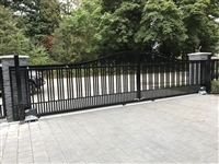 dual aluminum swing gates with Nice Robus 400