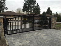 Aluminum Wide picket Dual Swing Gate