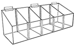 Slatwall Acrylic 5 Compartment Bin Fixture Depot