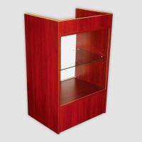 Economy Glass Front Register Stand with drawer and shelf