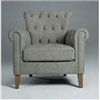 Seriena Santa Fe Tufted Back Accent Chair with Natural oak wood legs