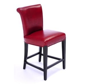 Seriena Shanghai counter height stools, red bar stools, leather stools, Leather Bar Stools with Back support, counter bar stools, bar counter stools, bar and counter stools, modern bar stool, leather counter stool, contemporary bar stool