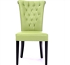 Seriena New Orleans Tufted Back Dining Chair in green Leather, green leather dining chairs, tufted dining chairs, luxury dining chairs, leather dining chair, dining room chairs leather, leather dining chairs for sale, dining room chairs upholstered