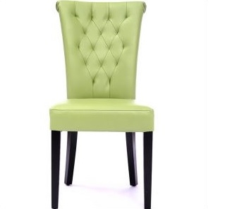 Seriena New Orleans Tufted Back Dining Chair in green Leather, green leather dining chairs, tufted dining chairs, luxury dining chairs, leather dining chair, dining room chairs leather, leather dining chairs for sale, dining room chairs upholstered