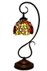 Tiffany Reading Lamp | Tiffany Lamp | Tiffany Desk Lamp | Tiffany table Lamp | Tiffany Reading Lamps with Rose Design | 10" Lamp Shade | Iron Base | office lamps |