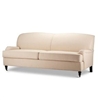 Seriena Leisure Linen Sofa (three seaters) on Coasters, modern couch, Solid Beige Sofa, Solid Beige Linen Sofa