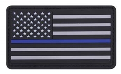 US Flag Thin Blue Line PVC Patch