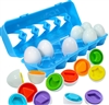 Matching and Shapes Egg Carton designed to help preschoolers learn to shapes, sort, and match