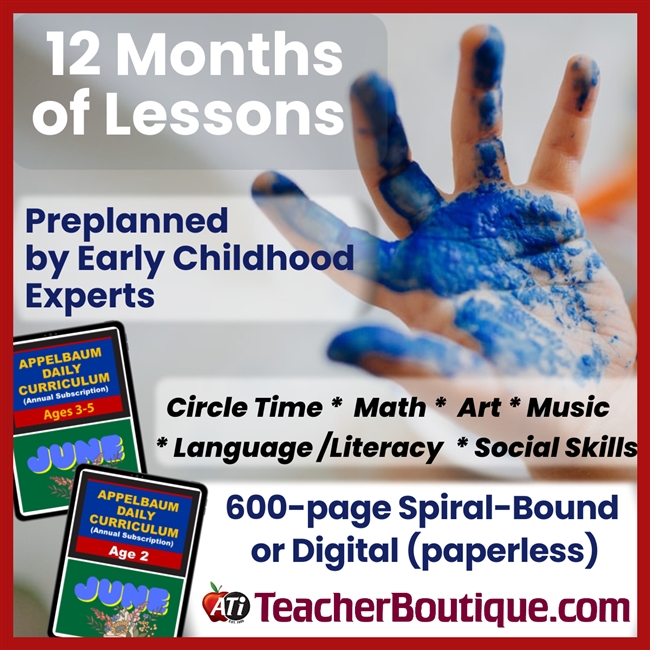 Appelbaum Digital Curriculum Age 2 or Ages 3-5 Subscription Paid Annually