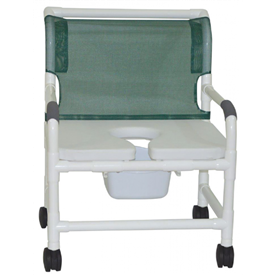 MJM Extra Wide PVC Shower Commode Chair 126-4-NB