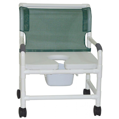 MJM Extra Wide PVC Shower Commode Chair 126-4-NB