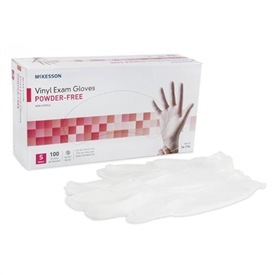 McKesson Ambidextrous Smooth Powder Free Vinyl Exam Gloves