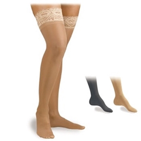 Activa Ultra-Sheer Thigh High with Lace, 9-12 MM HG, H12