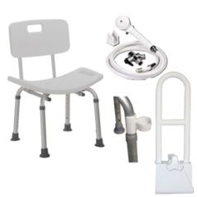 Deluxe Shower Chair Rehab Safety Care Kit