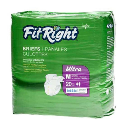 Medline FitRight Ultra Disposable Adult Briefs
