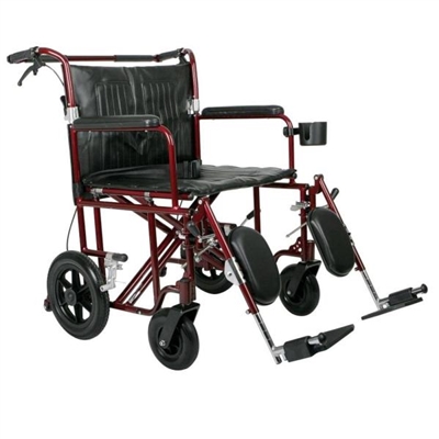 Medline Excel Freedom Plus Heavy Duty Transport Wheelchair