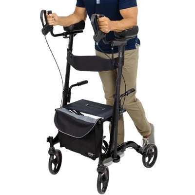 Upright Rollator / Rollator Walker with Seat and Forearm Supports