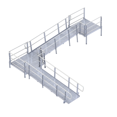 PVI Modular XP Ramp (w/ Handrails) 48 Inches Wide