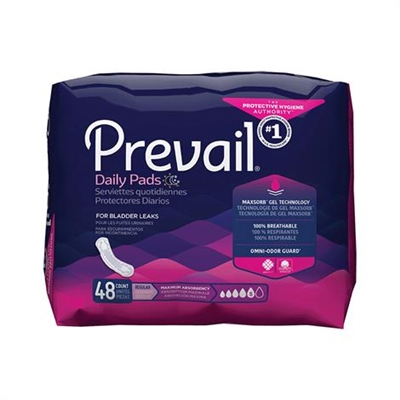 Prevail Bladder Control Pad - Maximum Absorbency