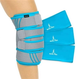 Vive Knee Ice Pack Wrap - Cold/Hot Gel Compression Brace - Heat Support Strap