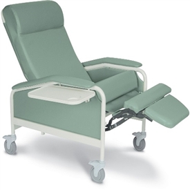 Winco 6541 Xl Carecliner Geriatric Chair, Steel Casters