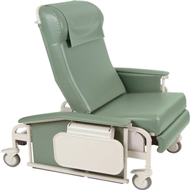 Winco 6570 XL CareCliner Drop Arm Chair, Nylon Casters