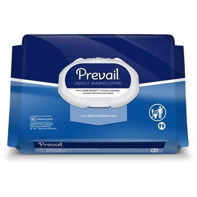 Prevail Adult Washcloths - with Aloe, Chamomile and Vitamin E