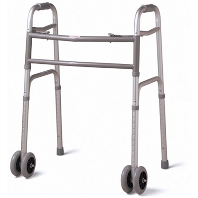 Extra-Wide Two-Button Heavy Duty Wheeled Walker