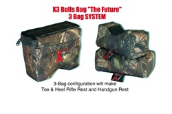 #0003-X3 BULLS BAG Shooting Rest (3 Bag Set) (Unfilled)