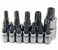 ATD Tools 12 Piece 5-lobe Tamper-resistant Star Plus Bit Socket Set ATD-13778