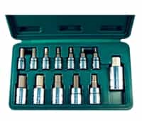 ATD Tools 13 Piece Sae Hex Bit Socket Set ATD-13784