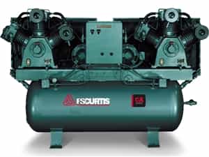 FS-Curtis CA10 120-Gallon Duplex 10(2)HP Electric Air Compressor (3/60/200-208V - FCA10E71D1S-A9L1XX, 3/60/230V - FCA07E71D1S-A3L1XX, 3/60/460V - FCA10E71D1S-A4L1XX)